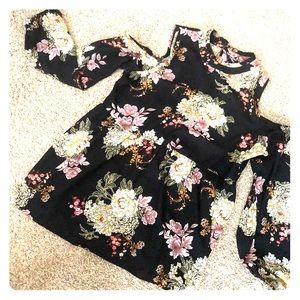 Cold Shoulder Floral Top
